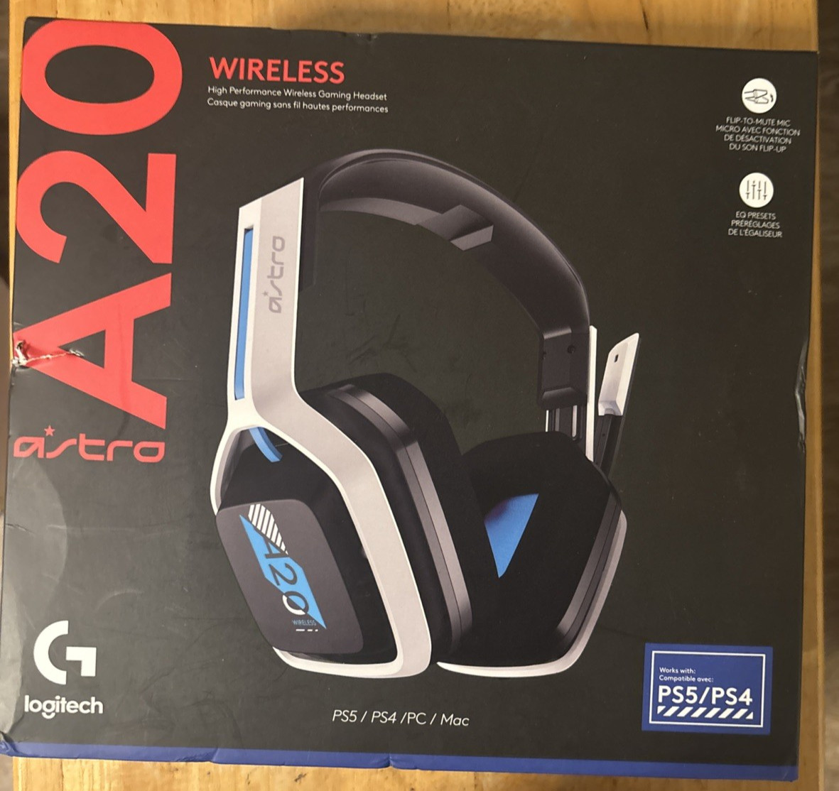 Logitech Astro A20 GEN 2 Wireless Gaming Headset – Blue/White… FREE S&H!