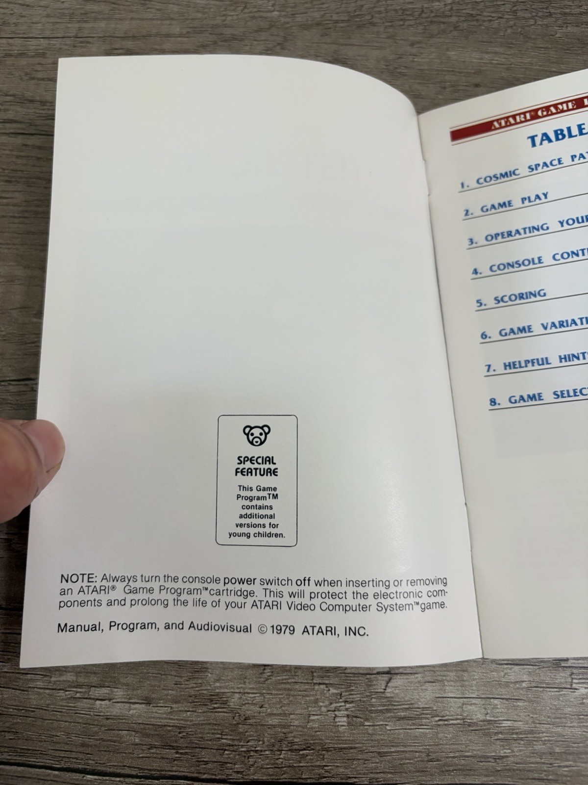 Asteroids (Atari 2600, 1981) Video Game Cartridge and Manual Instruction Booklet