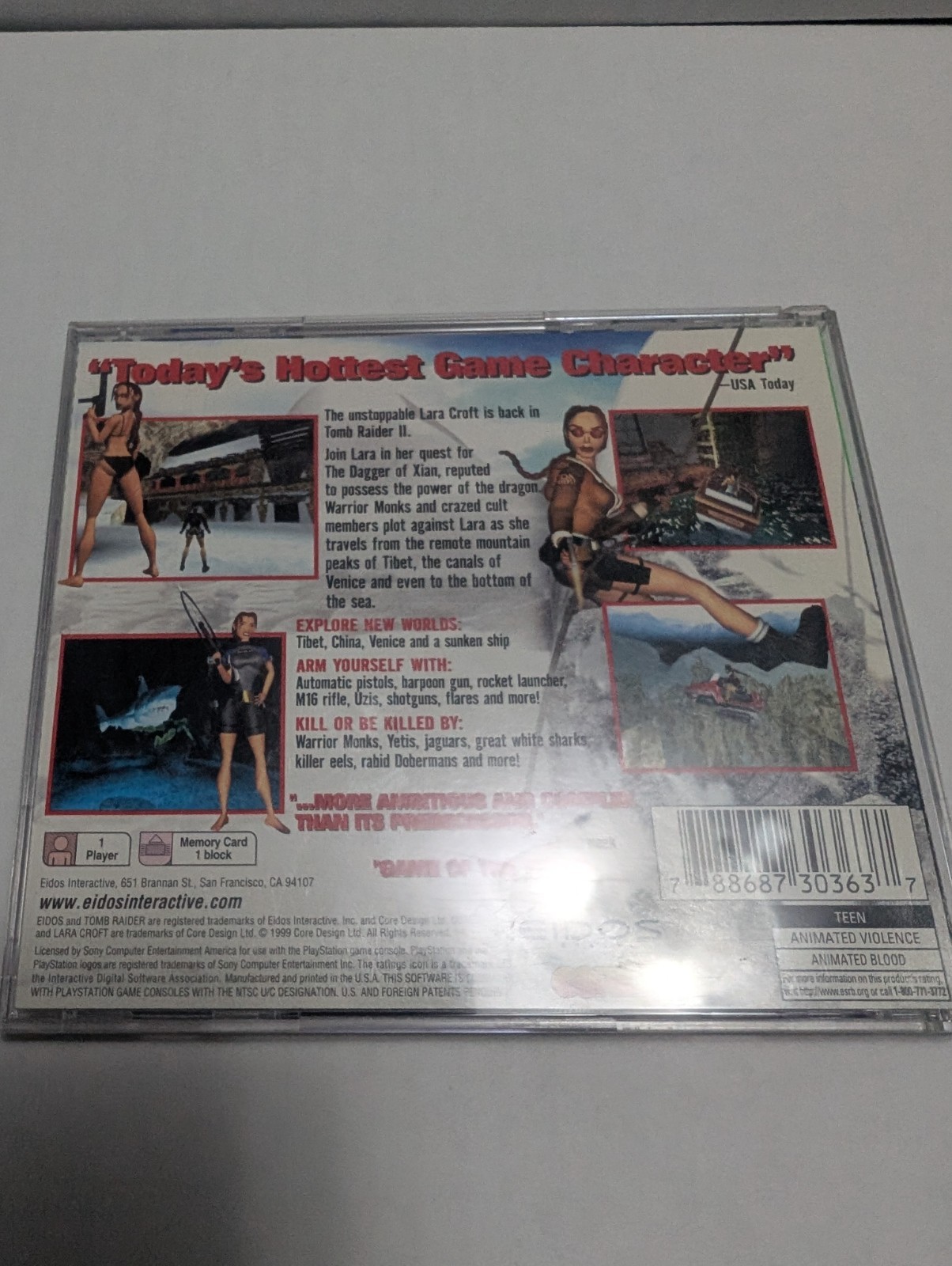 Tomb Raider II PS1 Sony PlayStation 1 Case and Manual Only NO GAME