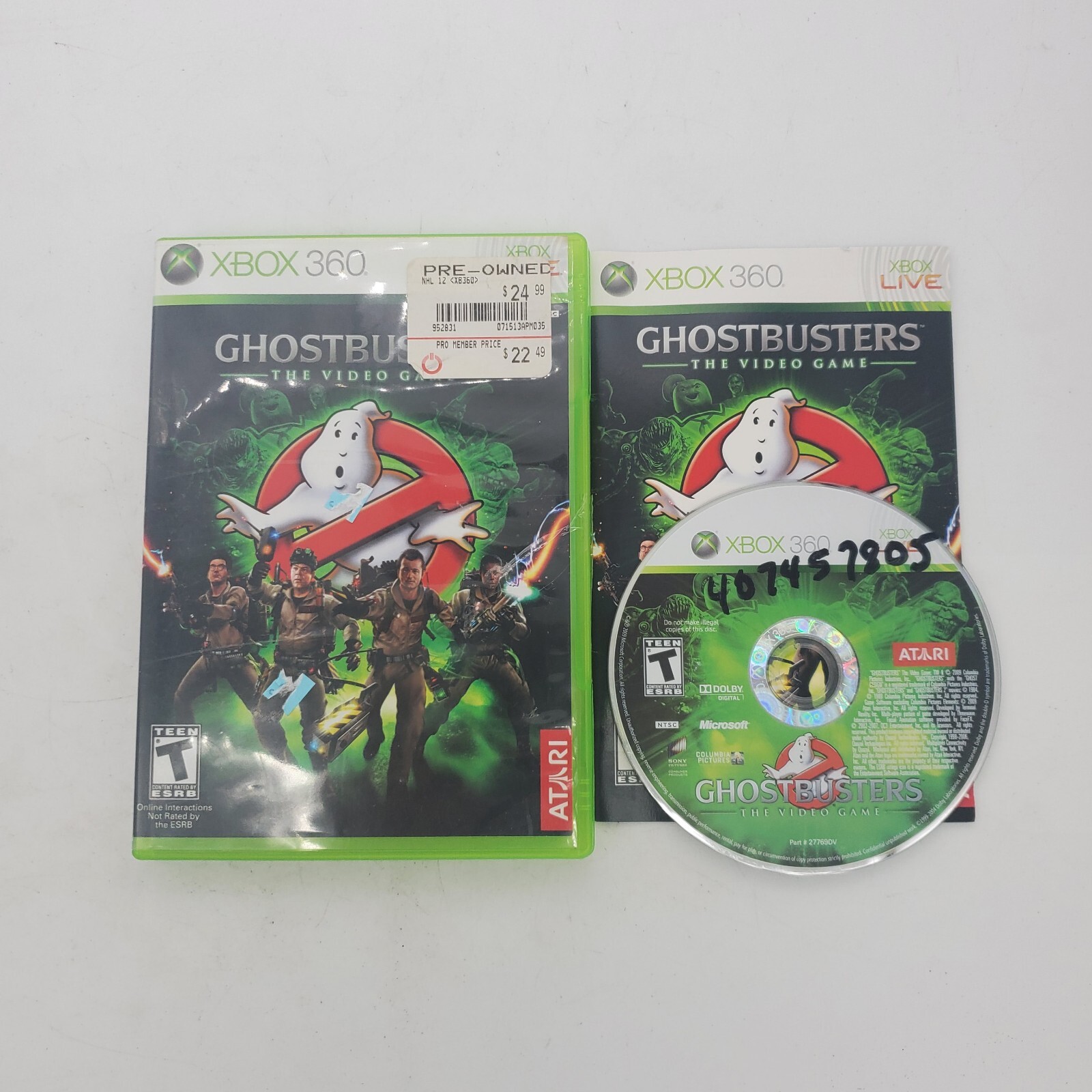 Ghostbusters: The Video Game (Microsoft XBox 360) Complete Good Condition CIB!