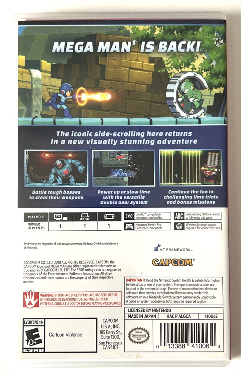 Mega Man 11 Action Adventure Shooter Nintendo Switch