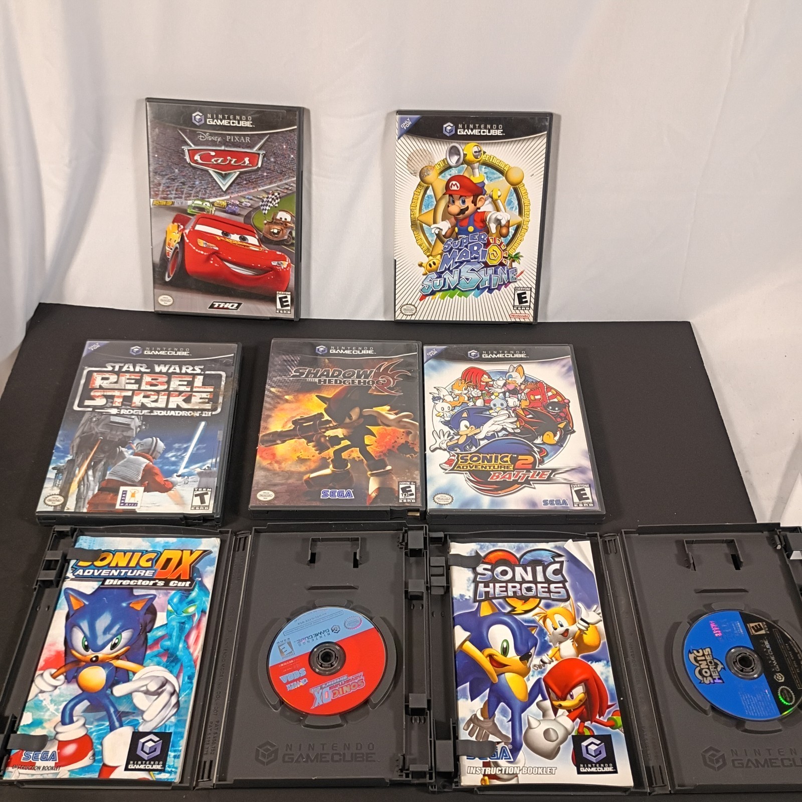 Nintendo GameCube Console Repair Lot Orange Spice Controller Super Mario Sunshin