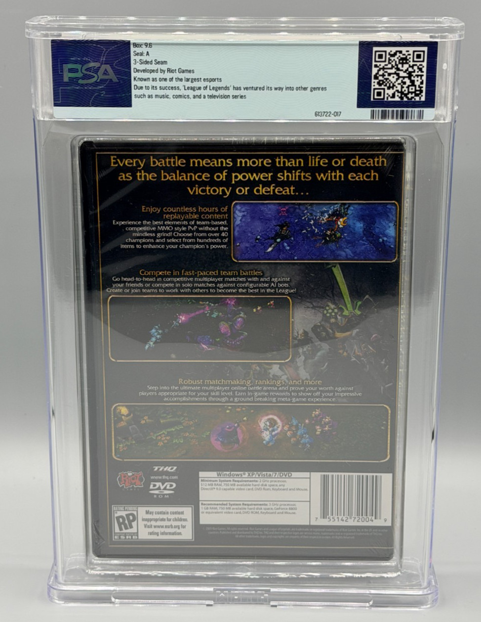 League of Legends RP Collectors Pack PC DVD Sealed New PSA 9.6 A Graded