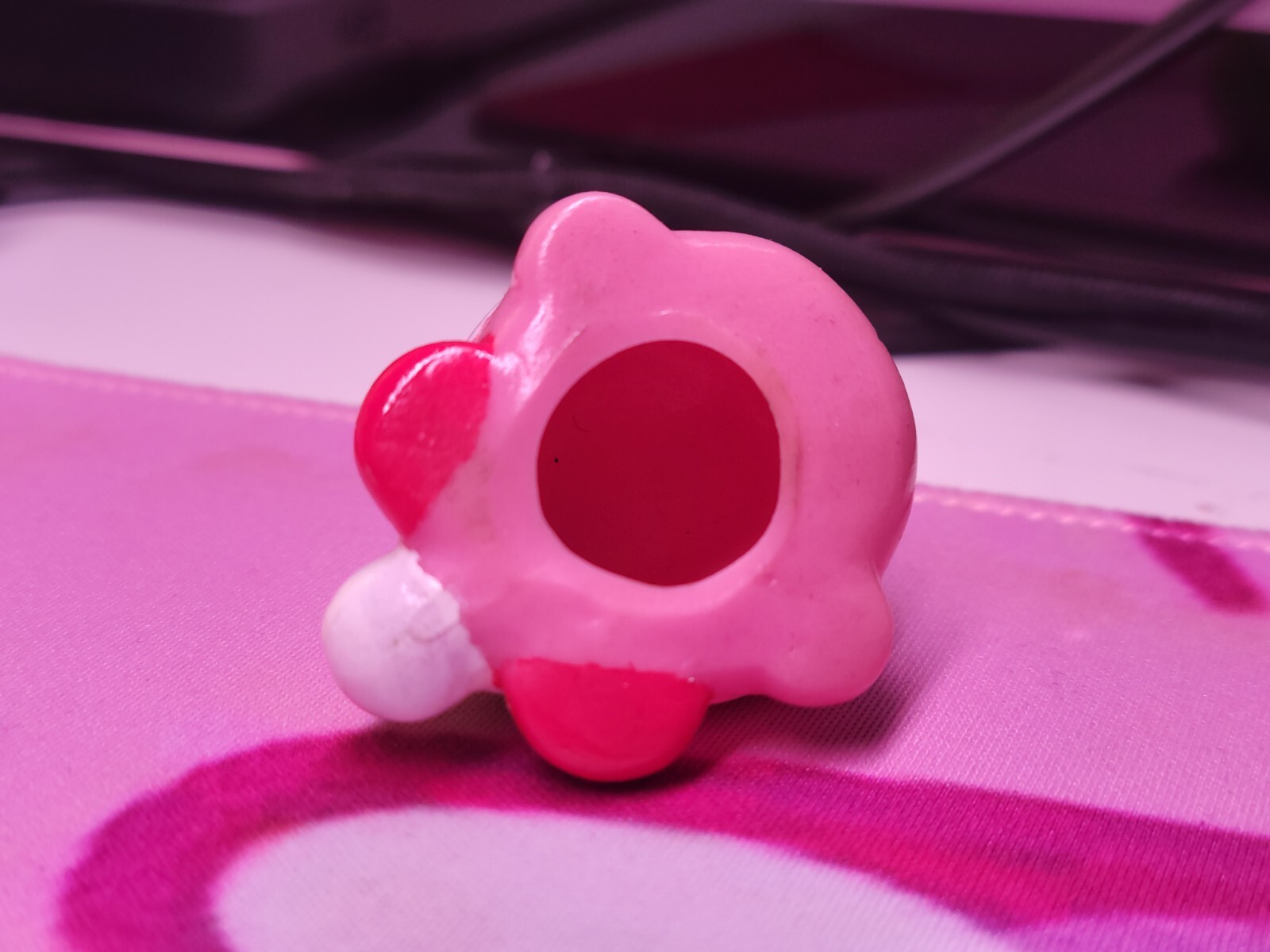 Kirby Rubber Finger Puppet Mini Toy 1996 Nintendo Vintage Sleep Copy Ability