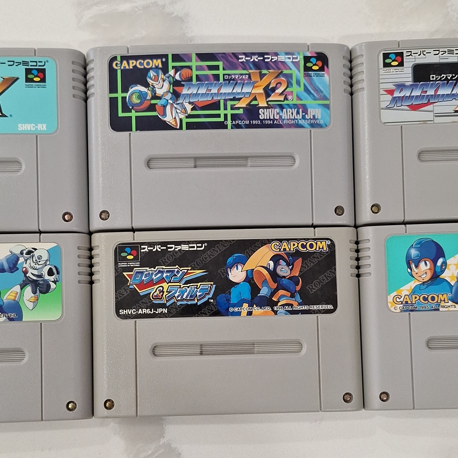Rockman (Mega Man) X X2 X3 7 Forte Soccer Super Famicom Lot of 6 Japan Snes