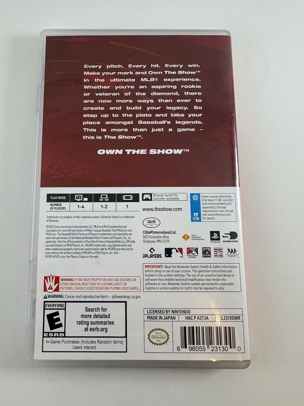 MLB The Show 22 (Nintendo Switch, 2022) – CIB, Tested, Fast Ship