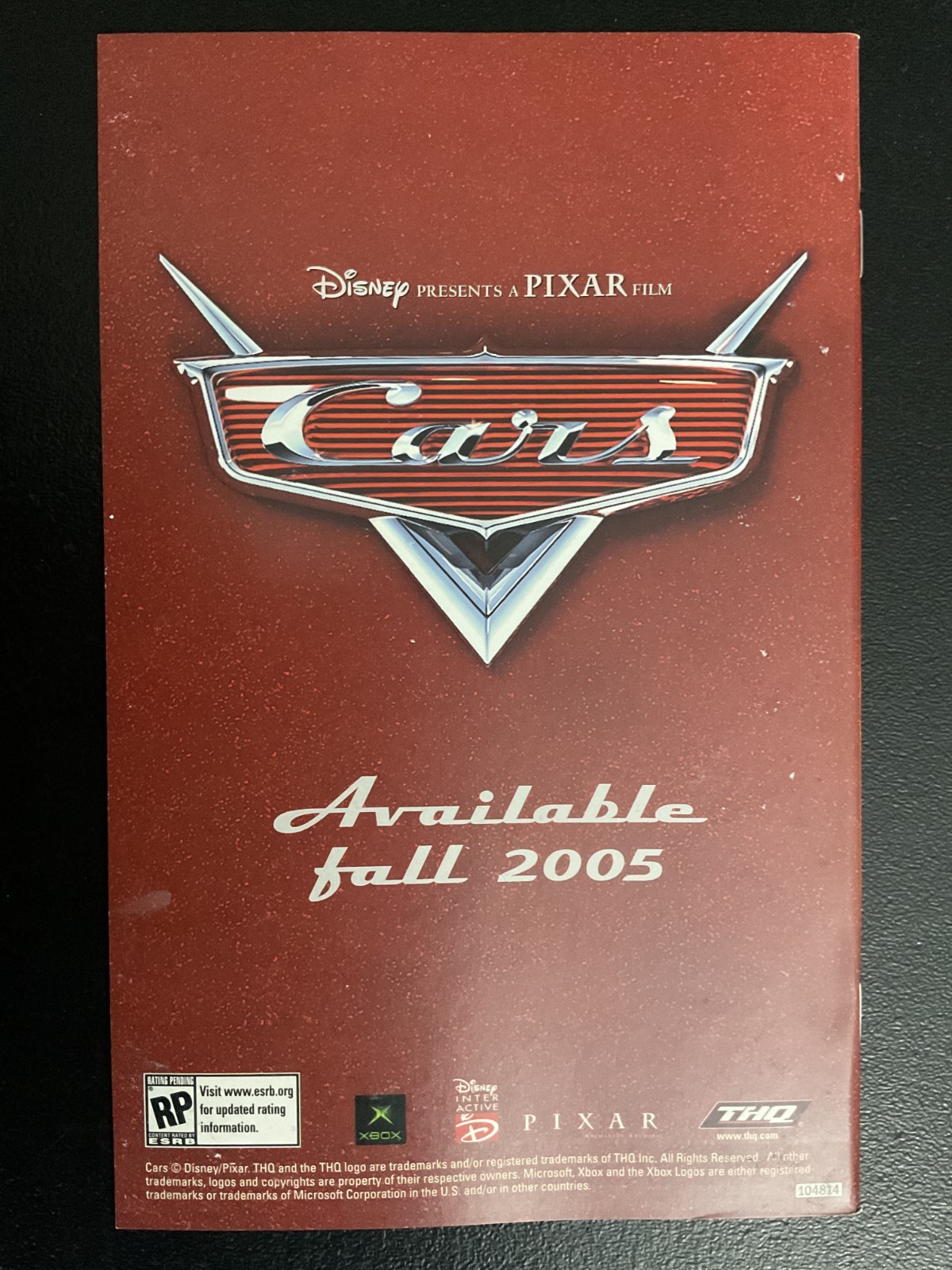 The Incredibles Microsoft XBOX Instruction Manual Only