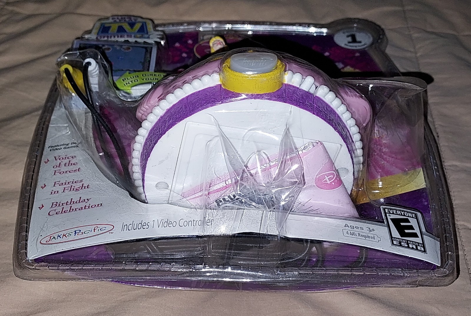 2007 VINTAGE DISNEY PRINCESS SLEEPING BEAUTY JAKKS PACIFIC PLUG & PLAY TV GAME