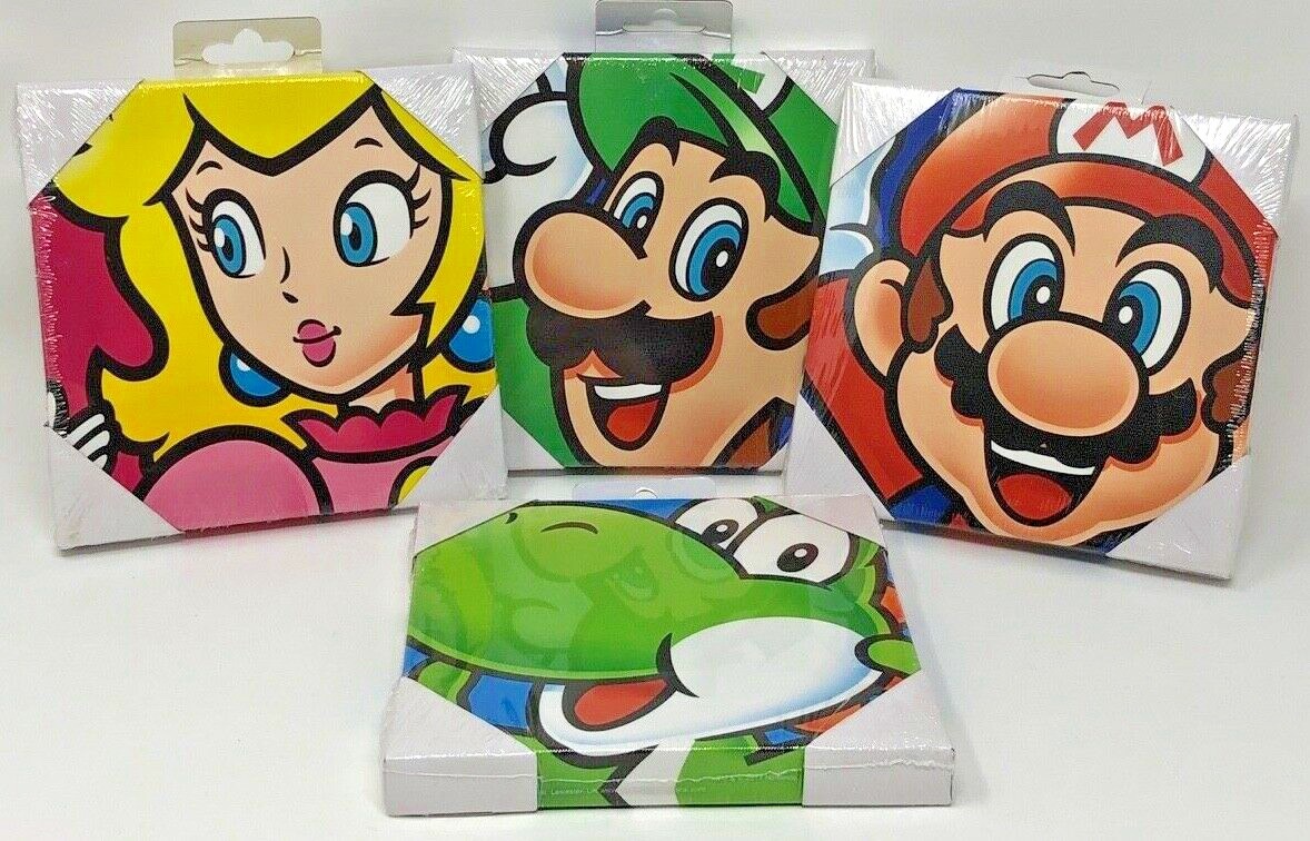 Pyramid America – Nintendo Super Mario Canvas Art Work, 6×6 – Your Choice!