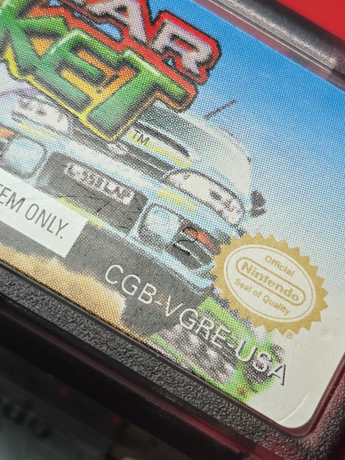 Top Gear Pocket Racing Nintendo Game Boy Color Rumble Works Battery Cover