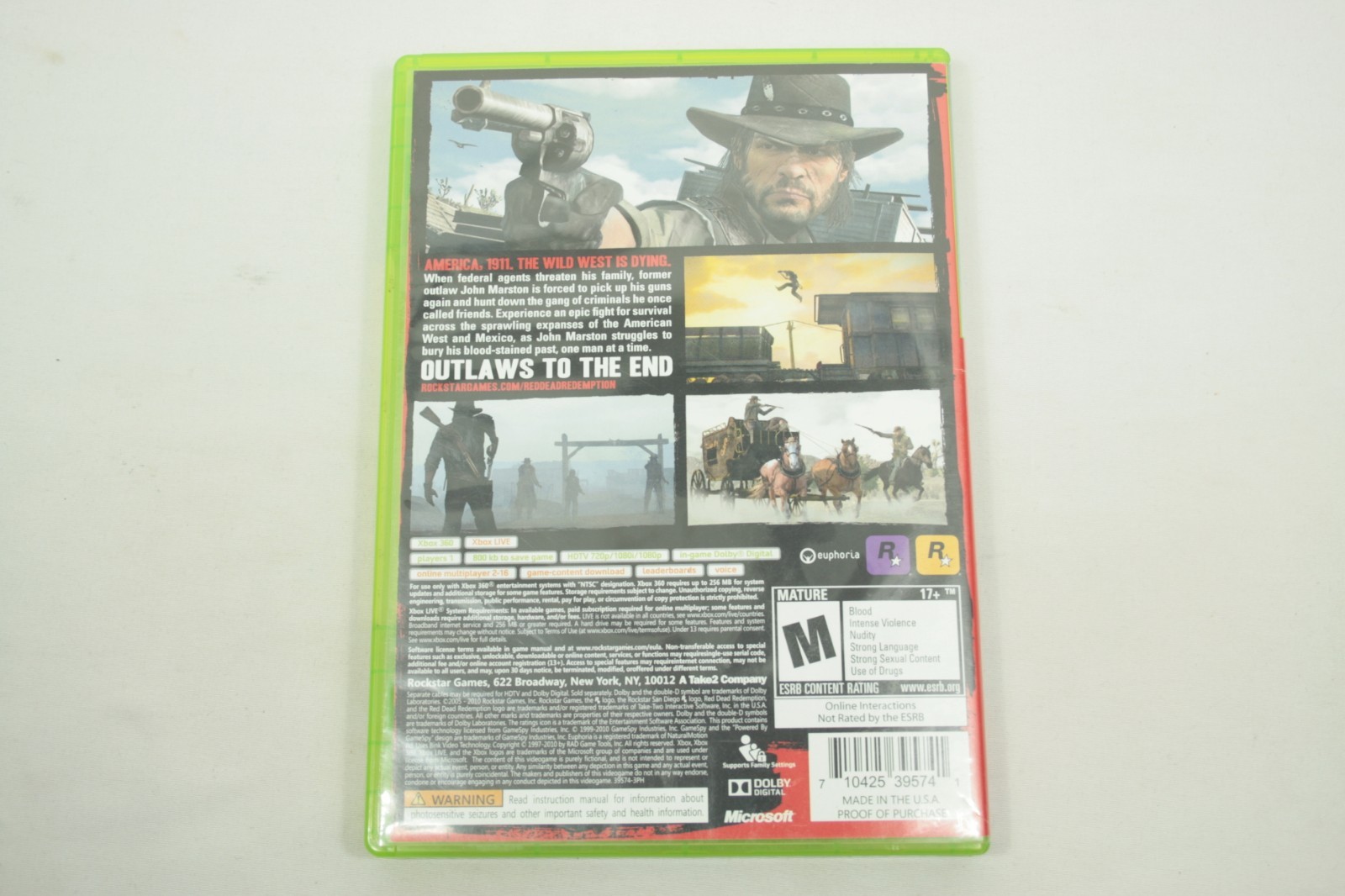 Red Dead Redemption Xbox 360 CIB Platinum Hits Microsoft 2010 Complete with Map
