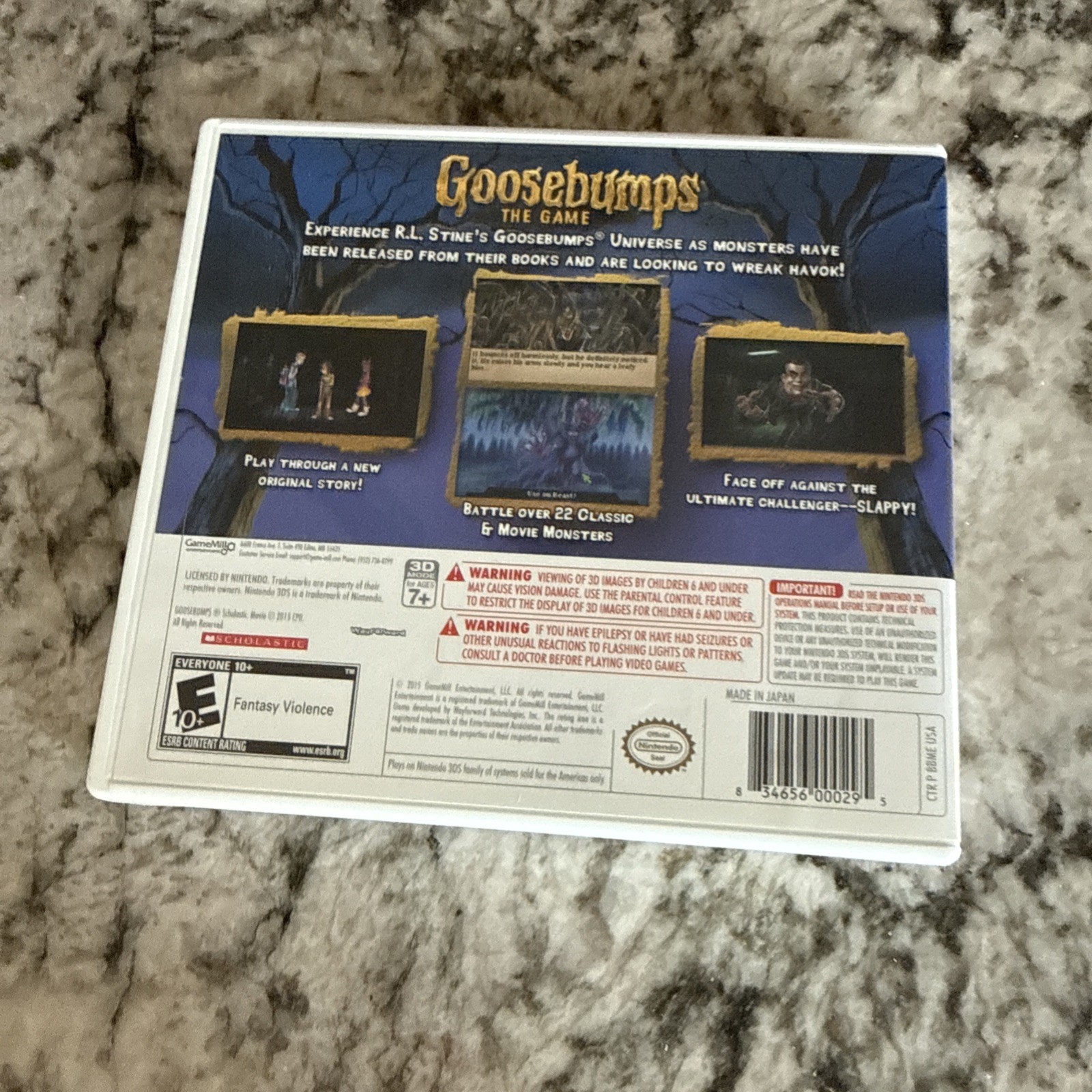 Nintendo 3DS Goosebumps The Game