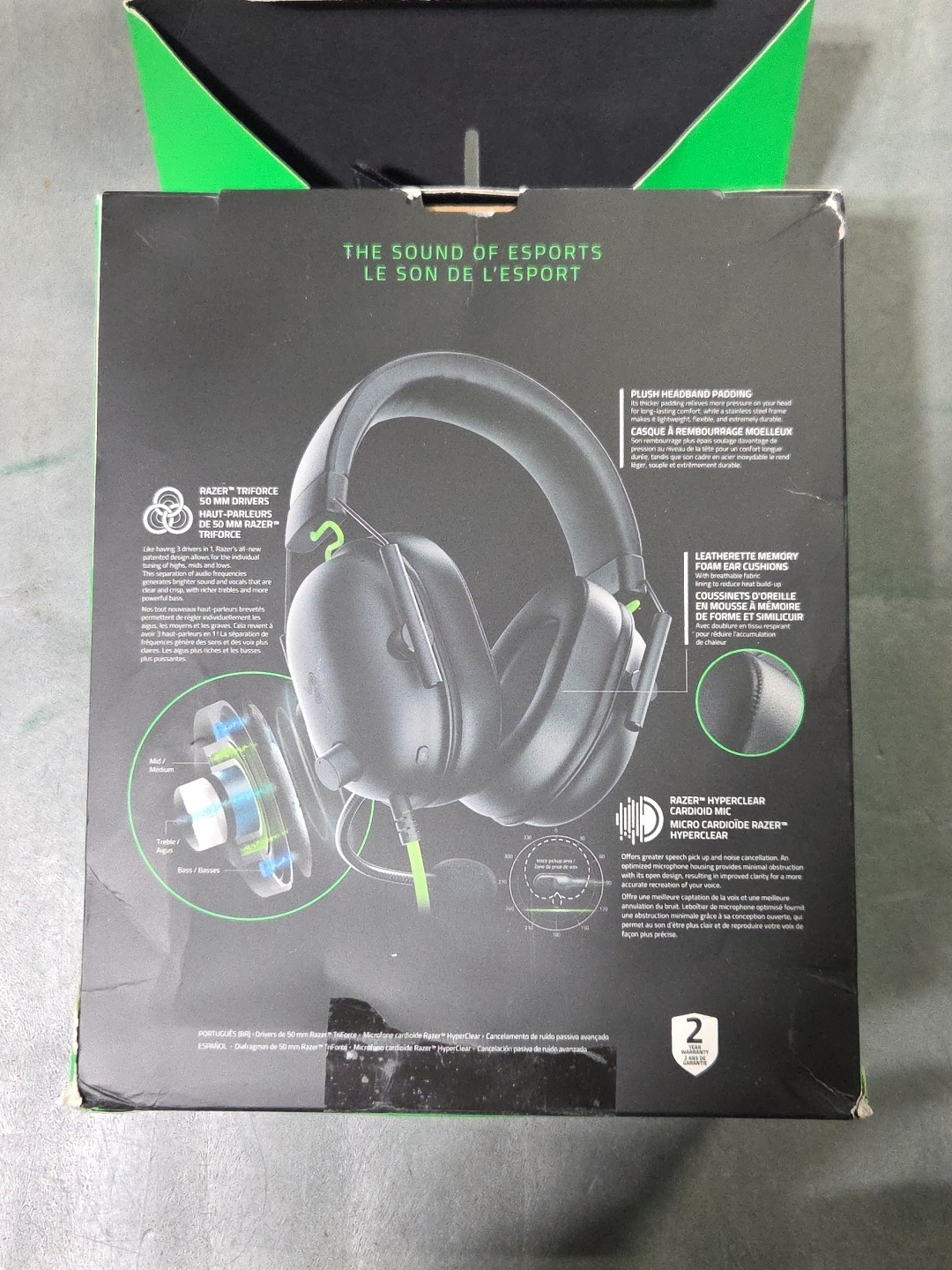 Razer Blackshark V2 X Black Over the Ear Gaming Headset