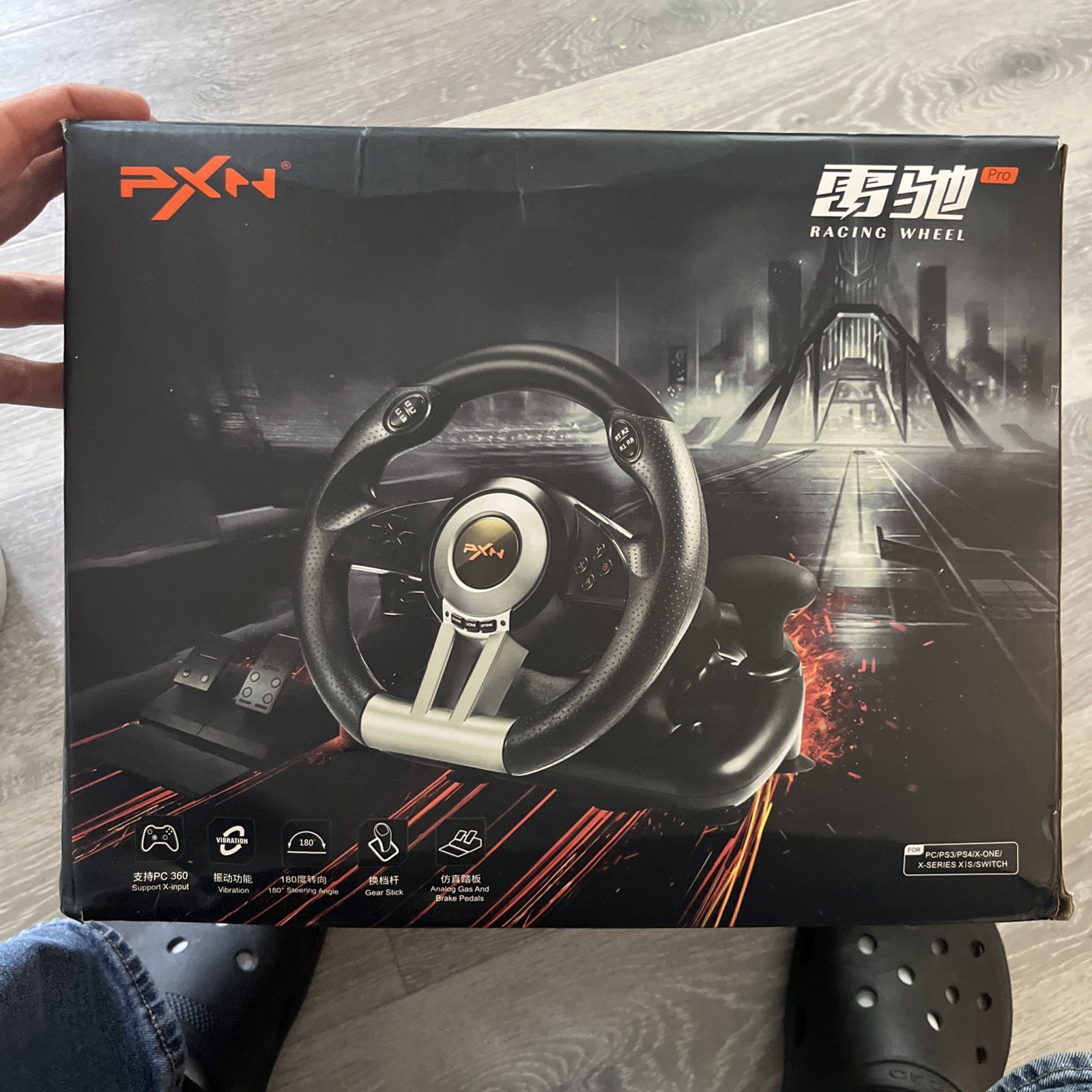 PXN V3 Pro gaming steering wheel With Pedals 180 degree For PS3 PS4 Xbox Switch