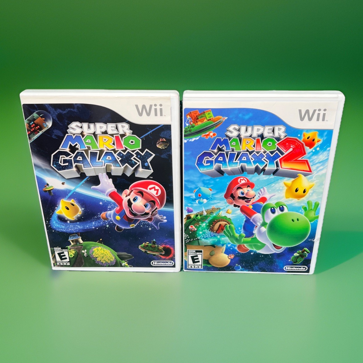 Super Mario Galaxy 1 & 2 (Nintendo Wii, 2007 and 2010) Games Complete in Box CIB