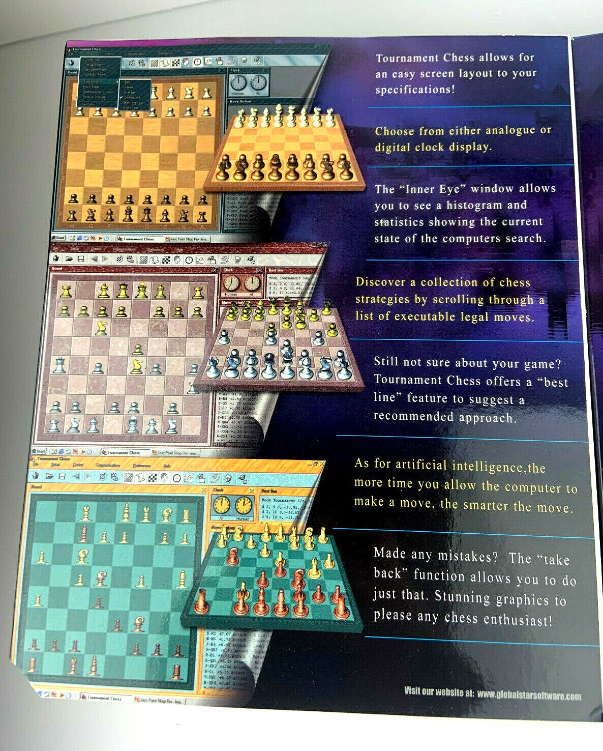 Tournament Chess Global Star Software Windows Big Box Game (NEW)