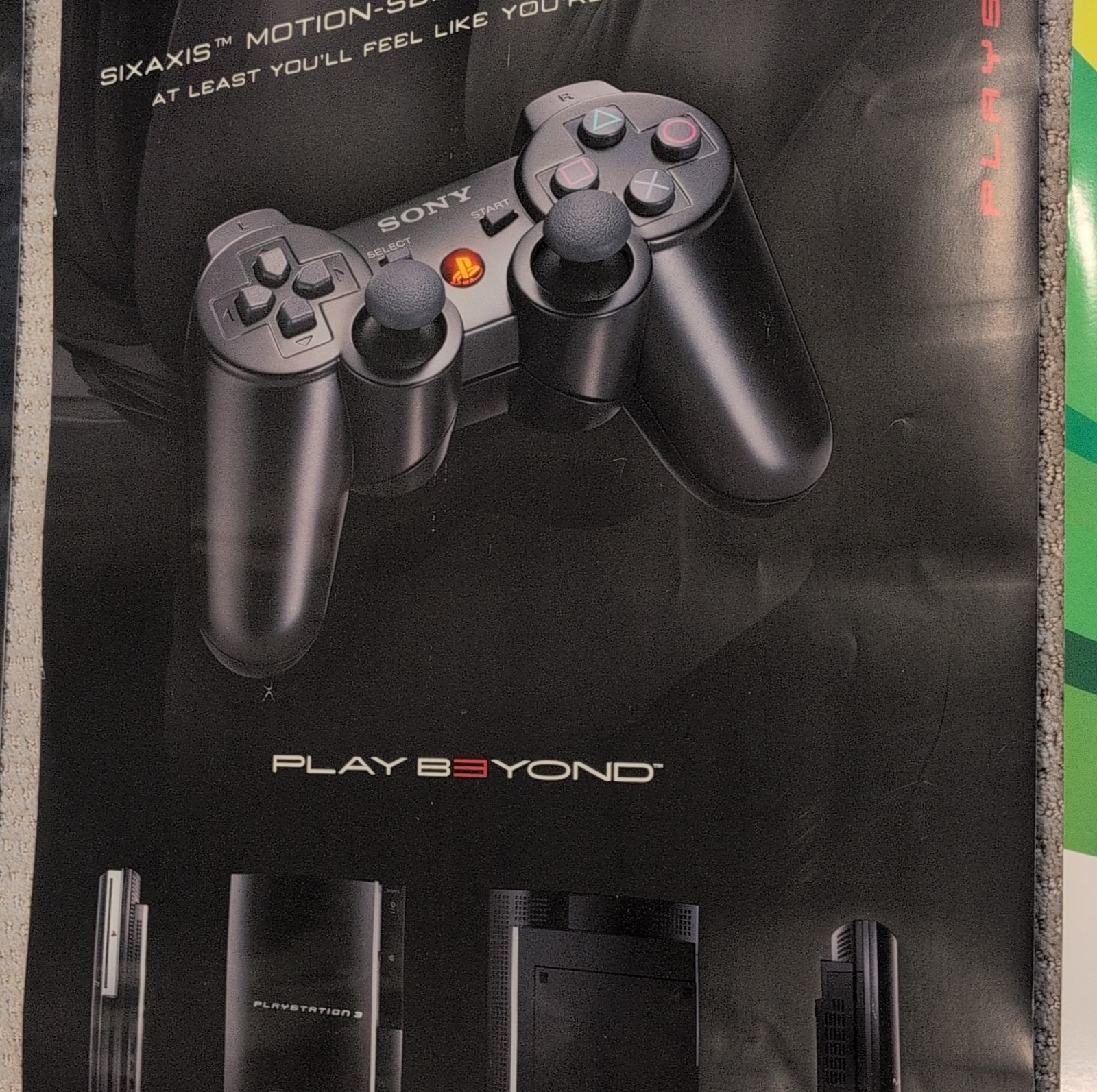 Sony PlayStation 3 SIXAXIS Controller Promotional Poster Video Game Series