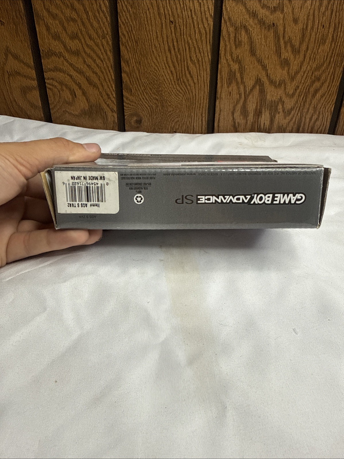 Platinum Silver Nintendo Game Boy Advance SP Box ONLY Rare “Unfortunate Events”