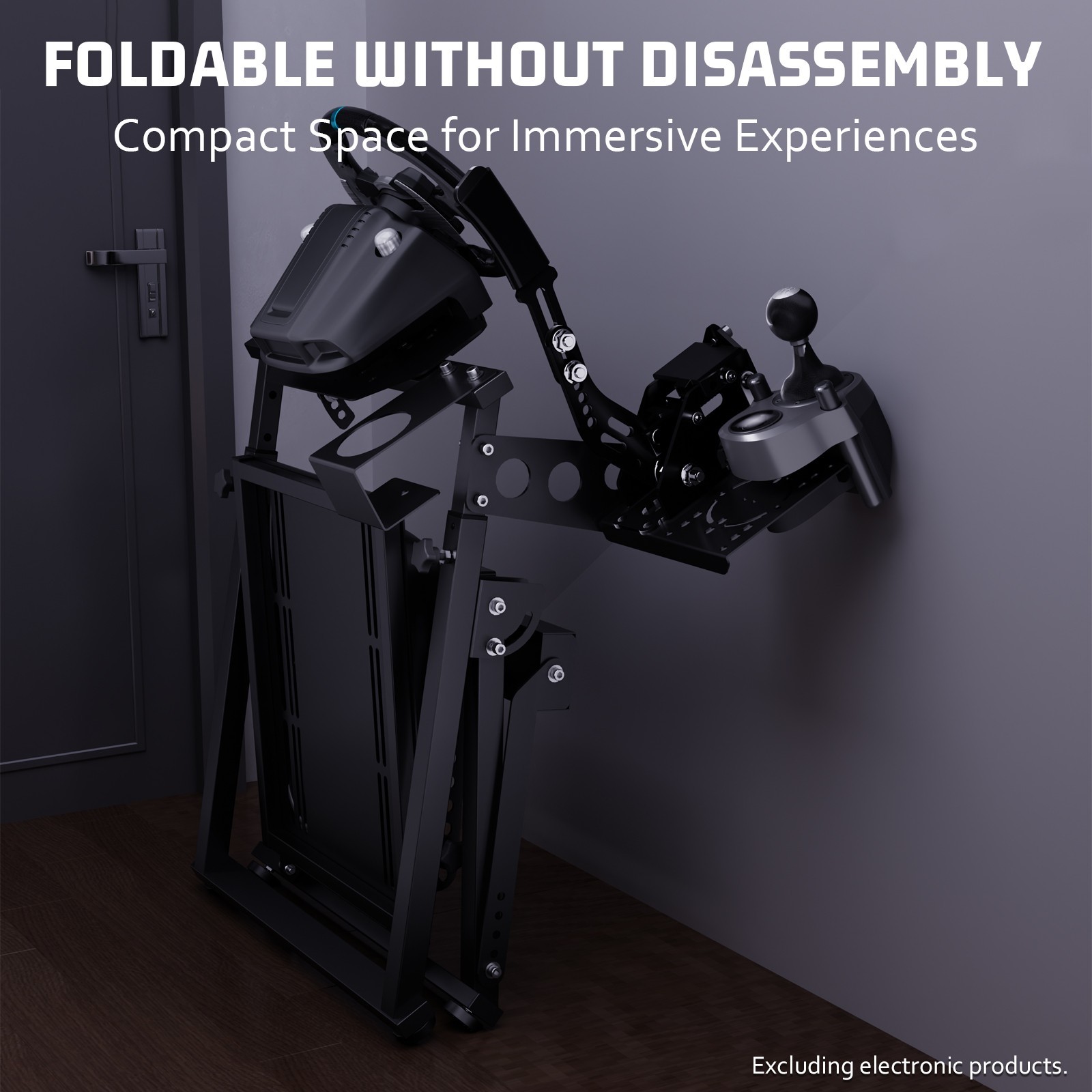 Hottoby Steering Racing Wheel Stand Foldable Sim Cockpit Fits Logitech G920 G923
