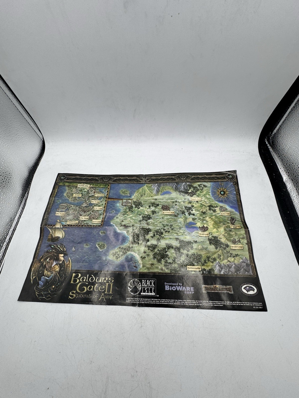 OEM Baldur’s Gate II Shadows of Amn Map Poster ONLY