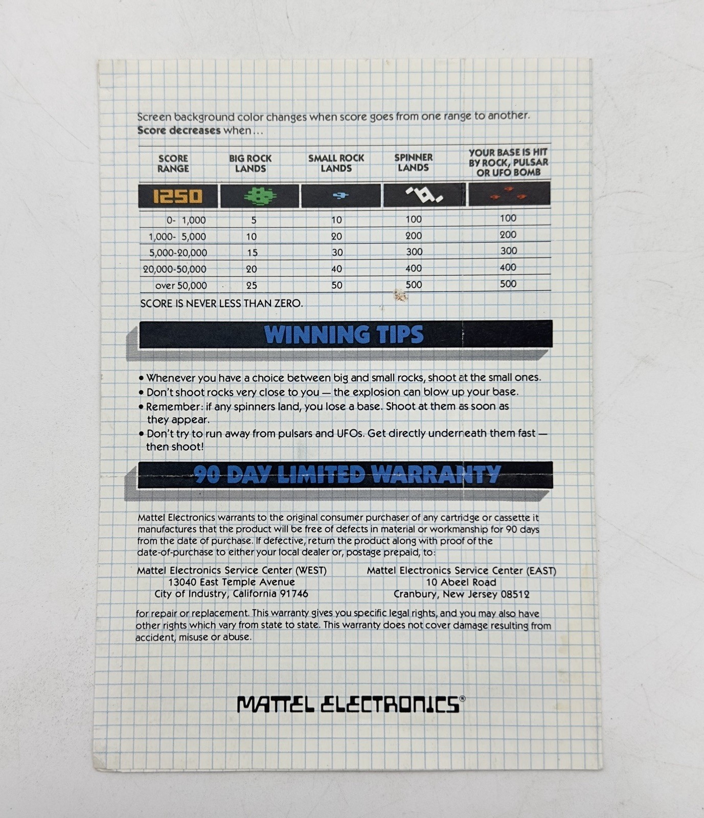 MANUAL ONLY Astroblast for Atari 2600 Vintage 1982 GUC FREE S&H NO TRACKING