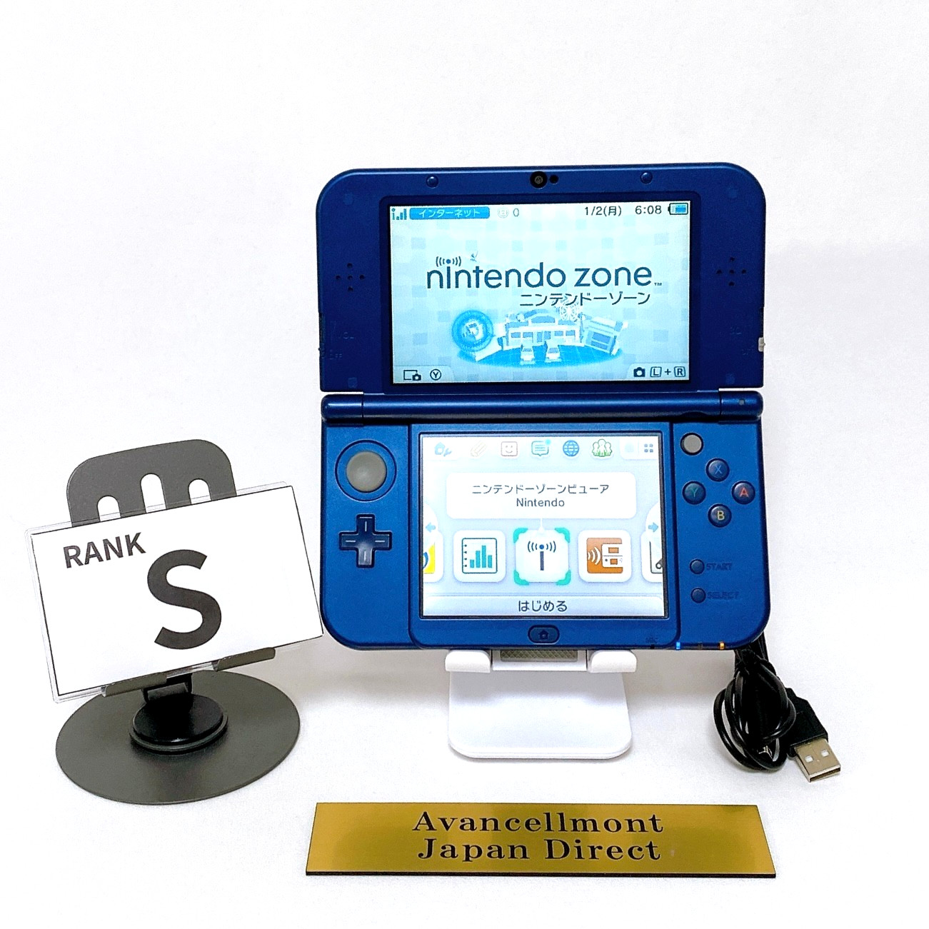 【Top IPS】New Nintendo 3DS LL XL Metallic Blue Japan Console Tested Fast Shipping