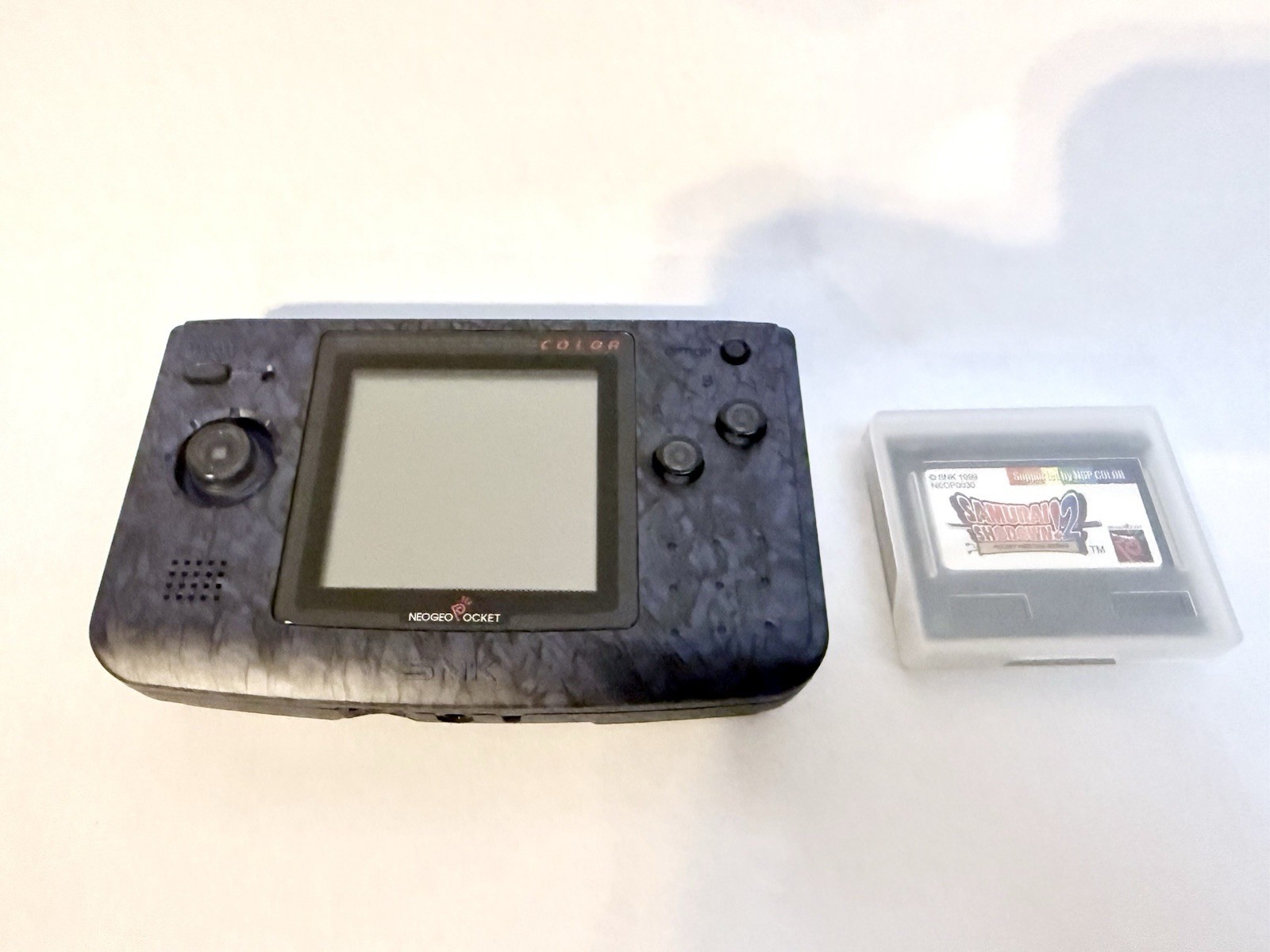 SNK Neo Geo Pocket Color Handheld Console w/ Samurai Shodown! 2 Cartridge