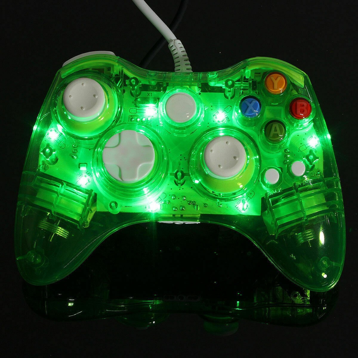 For Microsoft Xbox 360 PC WIN 7 8 10 Wired Game Controller Gamepad Joystick Glow
