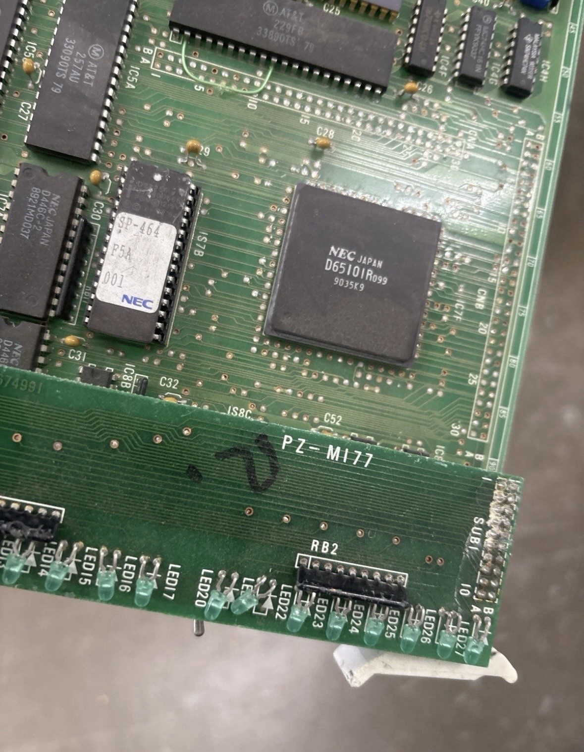 Rare Mystery 1991 NEC Arcade PCB Dual Stack Board SP-464 PZ-M177 Untested