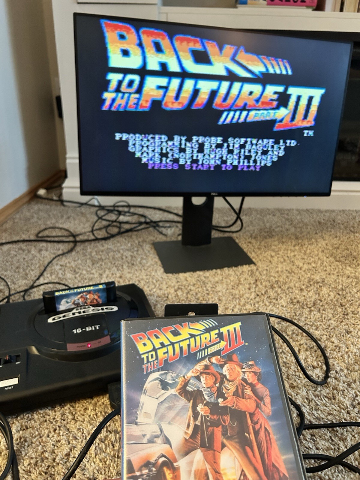Back to The Future Part III Sega Genesis Cartridge 1991 Tested Works + Clean Box