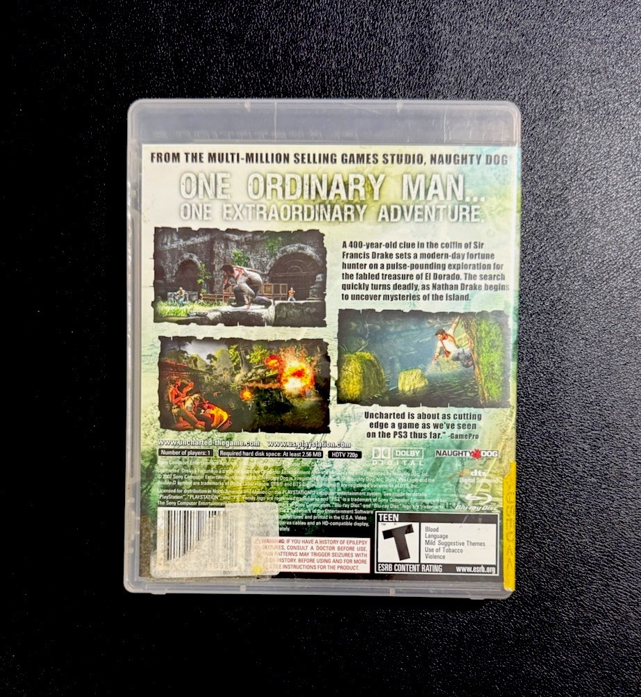 Uncharted: Drake’s Fortune (Sony PlayStation 3, 2007) CIB Tested