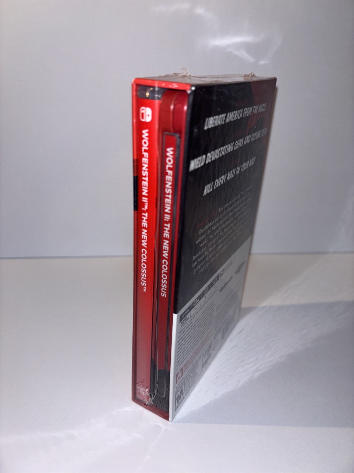 STEELBOOK EDITION WOLFENSTEIN 2 II THE NEW COLOSSUS LIMITED RUN GAMES U.S. ESRB