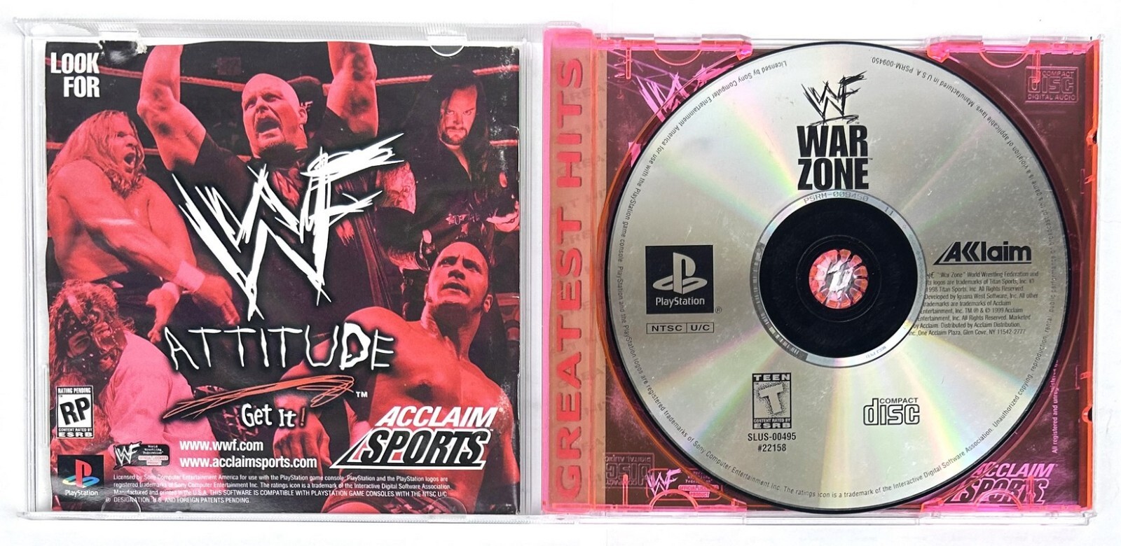 WWF Warzone [Greatest Hits] PlayStation 1 PS1 Video Game CIB