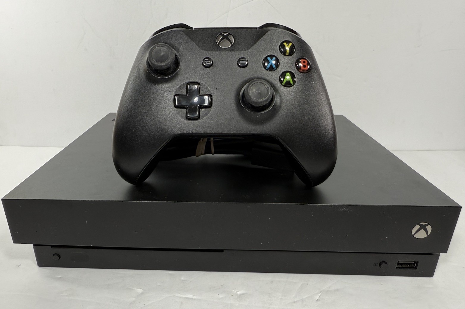 Microsoft Xbox One X Console 1TB Black + Controller & Cables – Fallout 76 Bundle