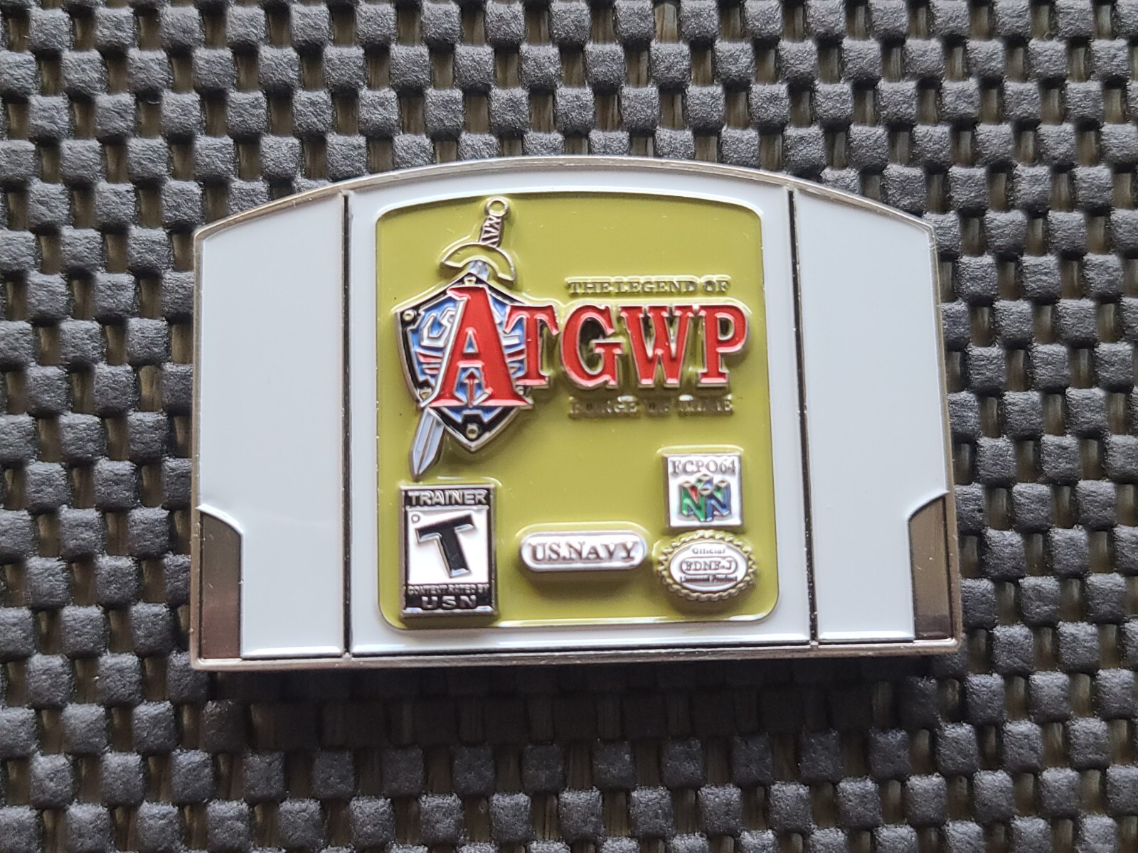 Legend of Zelda Ocarina of Time Challenge Coin Medal Nintendo 64 Promo US NAVY R