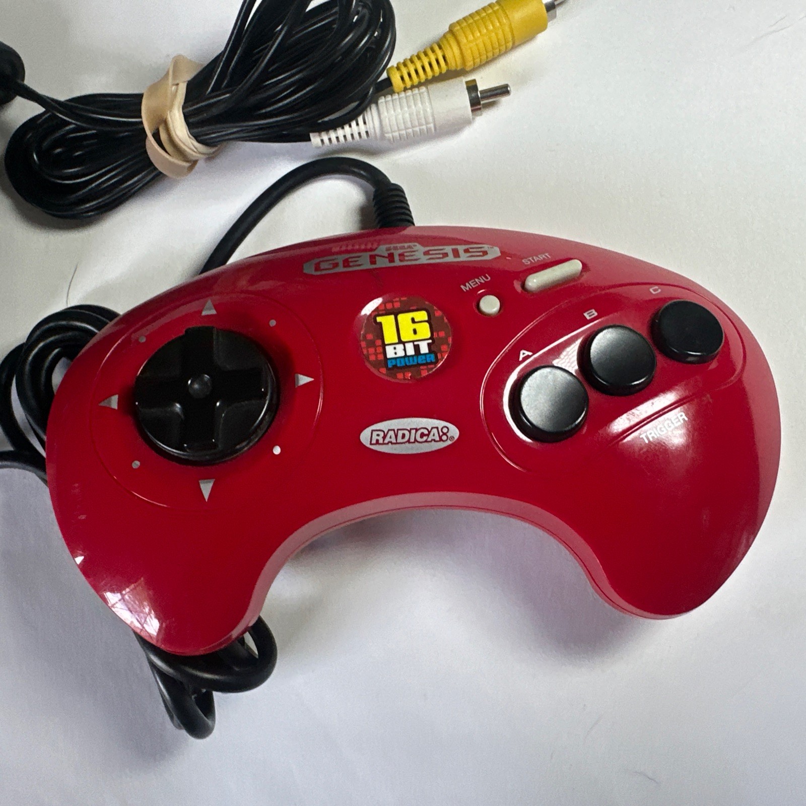 Radica Sega Genesis 16-BIT Red Power Plug & Play 6-in-1 Game System TESTED