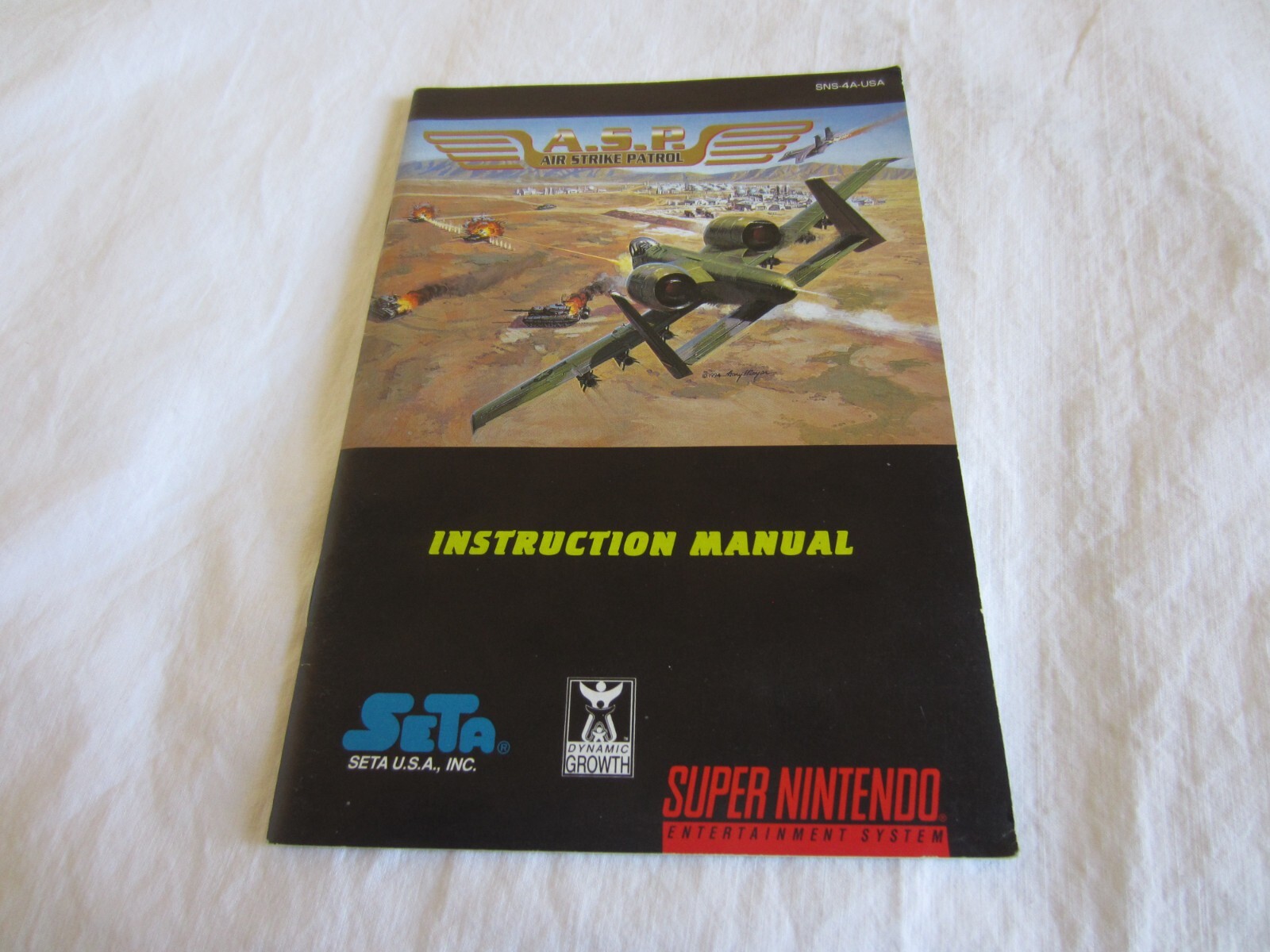 A.S.P. Air Strike Patrol (SNES) Super Nintendo CIB Complete + Poster 1995 SETA