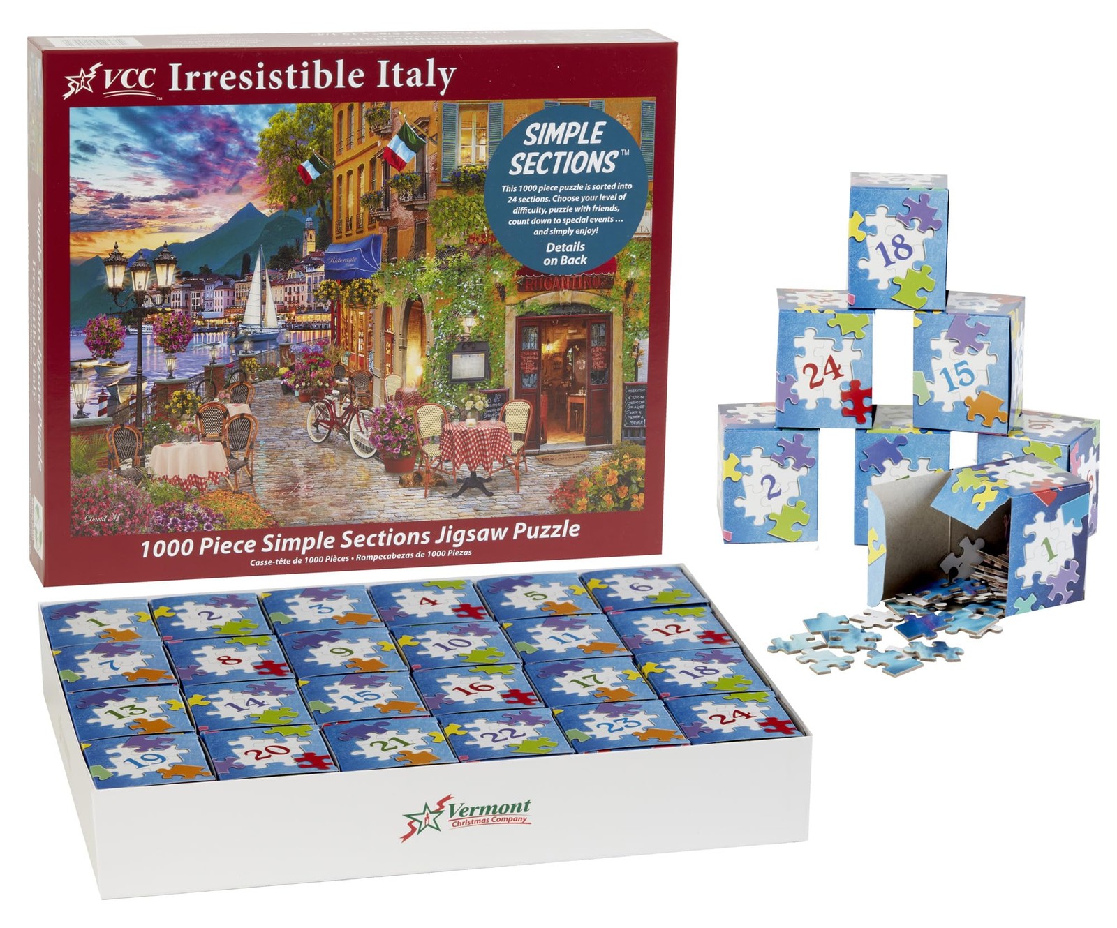 Jigsaw Puzzle 1000 Pieces Irresistible Italy 24 Simple Sections – Relaxing