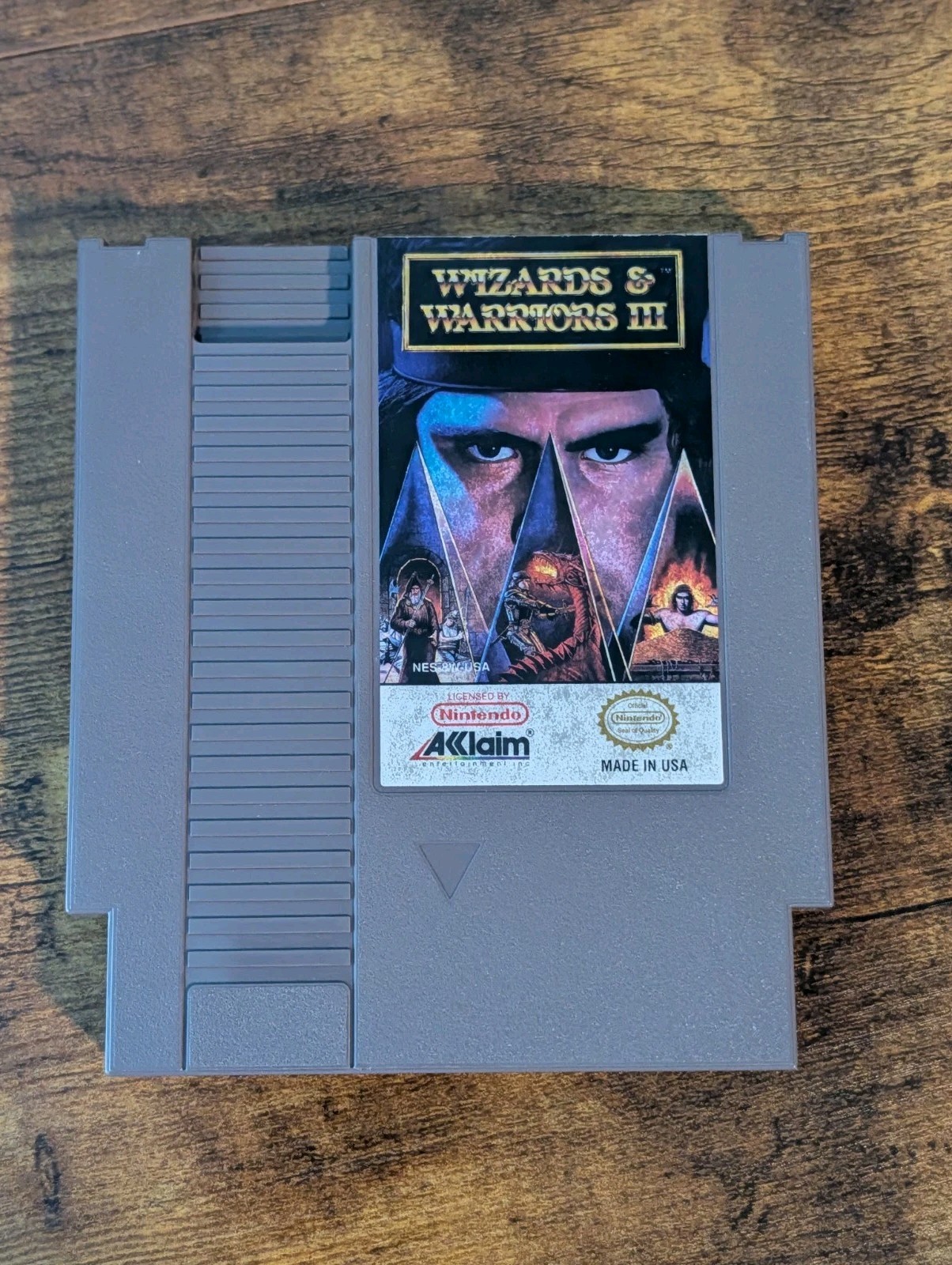 Wizards & And Warriors 3 III Nintendo Nes Cartridge + Manual Tested Authentic