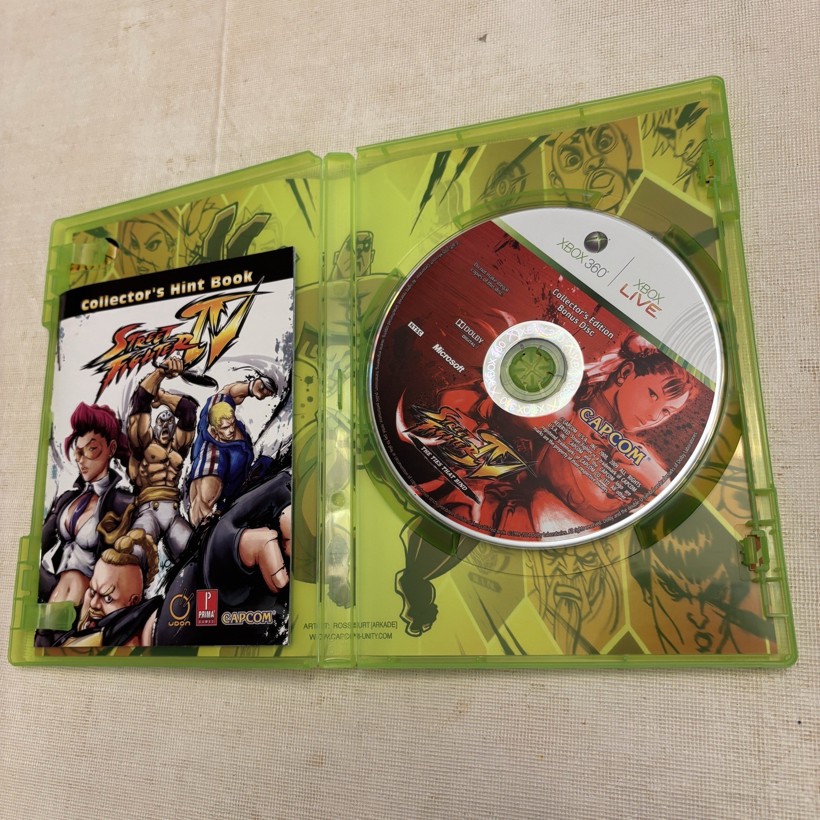 Street Fighter 4 Xbox 360 Collector’s Edition NO GAME NO FIGURE BONUS DISC ONLY!