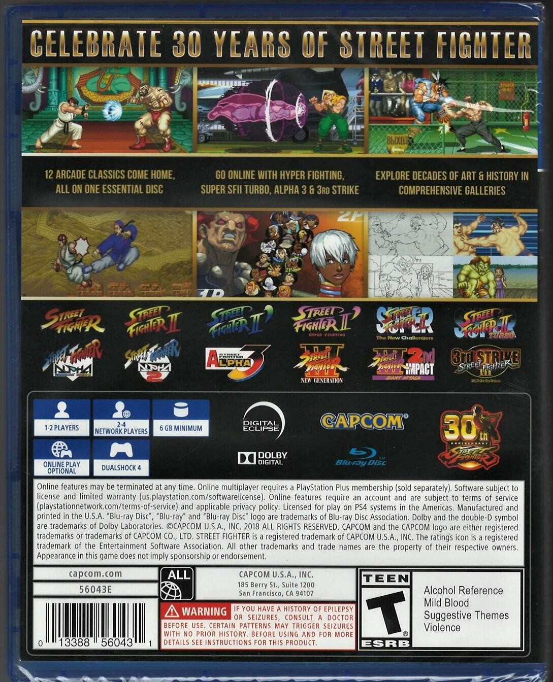 Street Fighter 30th Anniversary Collection – Standard Edition PS4 (Brand New Fac