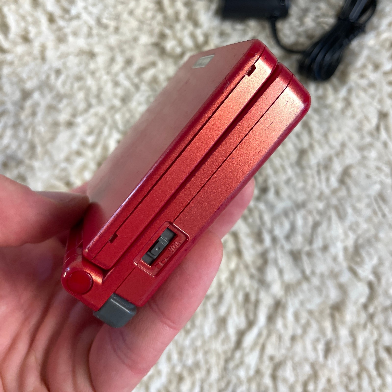 Nintendo Gameboy Advance GBA SP Handheld System Console Flame Red Model AGS-001