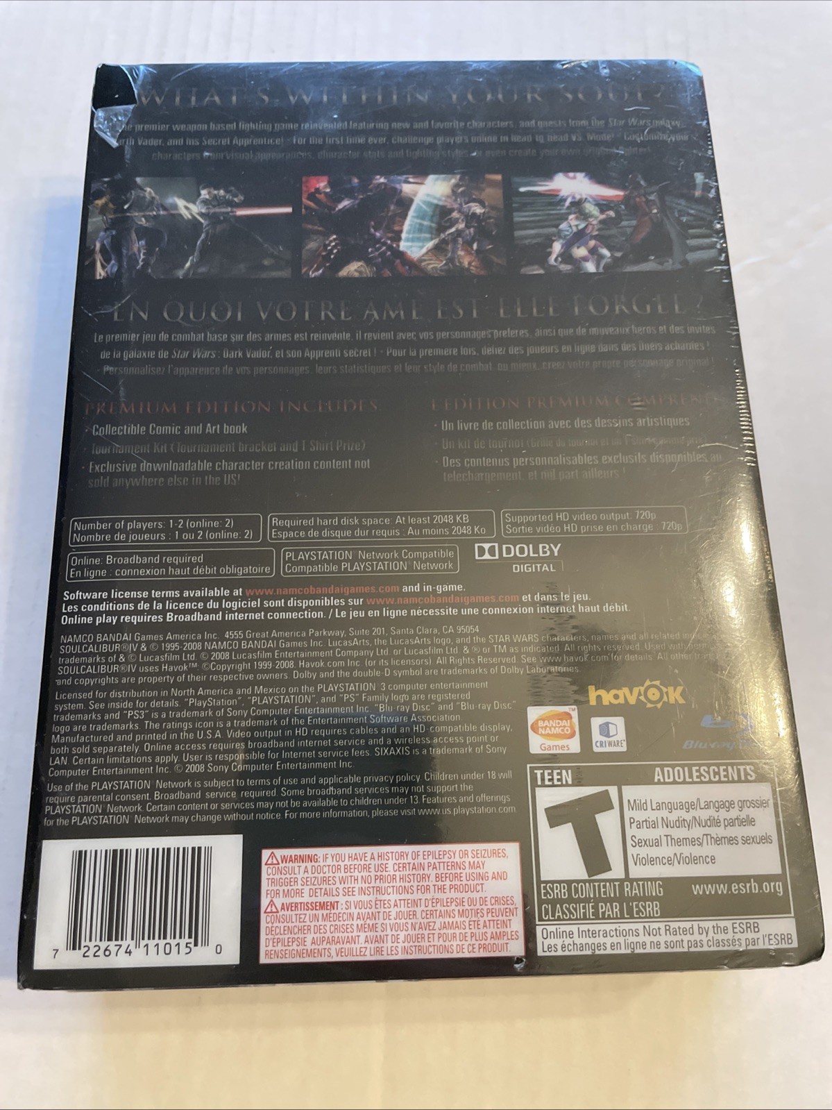 Soul Calibur IV — Premium Edition (Sony PlayStation 3, 2008) New Sealed
