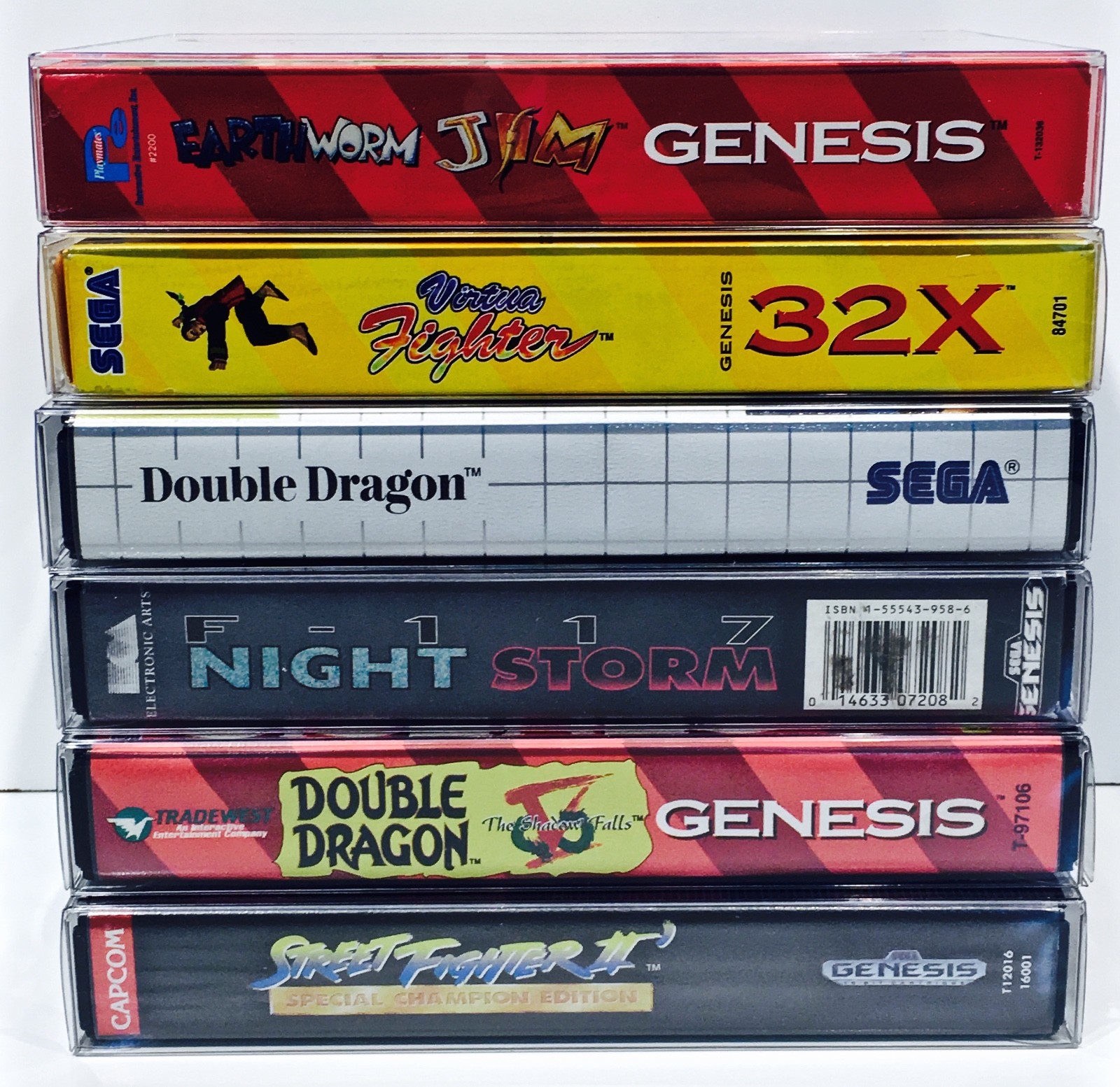 25 Box Protectors For SEGA GENESIS / MASTER / 32X Video Game Boxes Display CIB