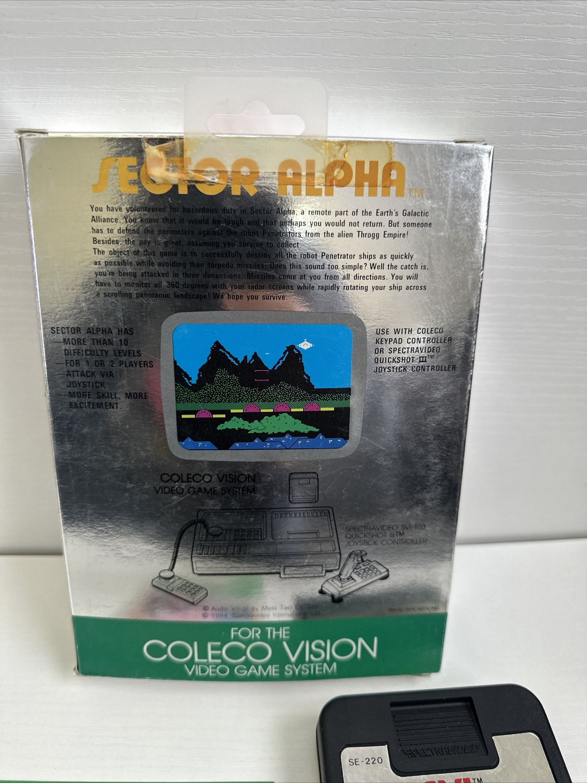 Sector Alpha Spectravideo Cartridge (Colecovision, 1983) CIB RARE 🔥
