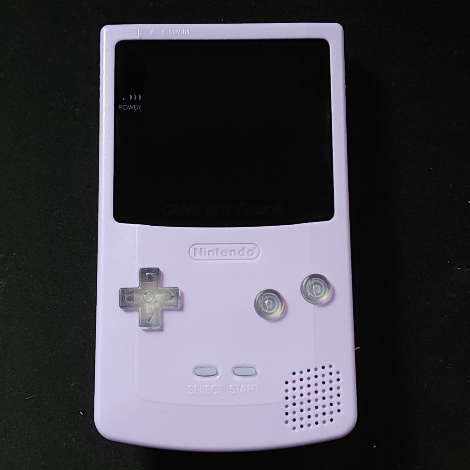 GameBoy Color GBC Lilac Backlit OLED Screen, Color Changing Buttons/Logo