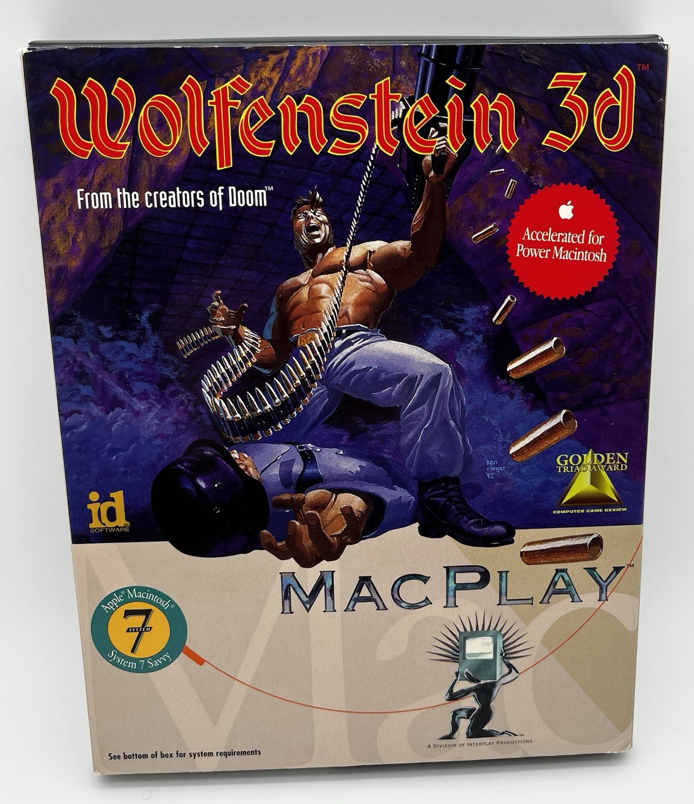 Wolfenstein 3D MacPlay Apple Macintosh System 7 Video Game 3.5″ Disks Complete