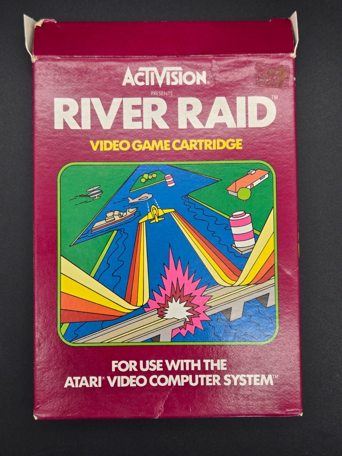 River Raid Atari 2600 Complete In Box w/ Manual 1982 Activision CIB