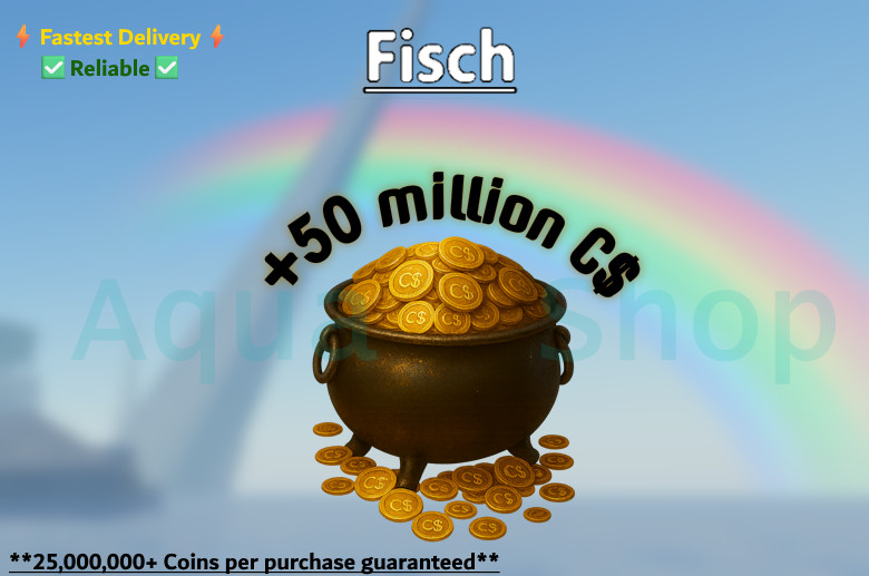🟢🔥[FISCH] +50 MILLION COINS | Bulk Coins | Fast, Cheap, Safe! |⚡⚡