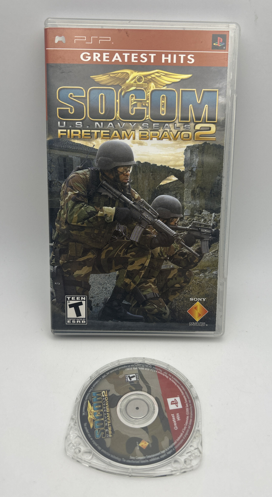 SOCOM: U.S. Navy SEALs — Fireteam Bravo 2 (Sony PSP, 2006) No Manual-Tested